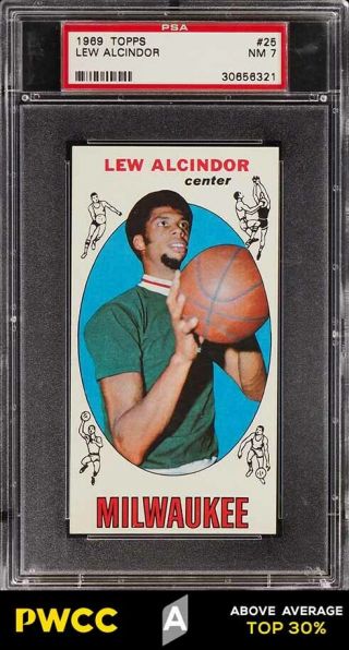 1969 Topps Basketball Setbreak Lew Alcindor Rookie Rc 25 Psa 7 Nrmt (pwcc - A)