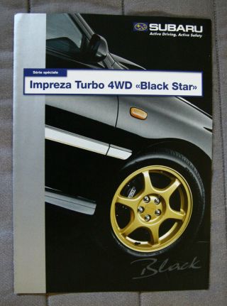 Subaru Impreza Turbo 4wd Black Star 2000 Dealer Brochure - Swiss Market 01