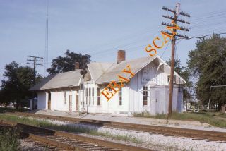 Findlay,  Il 1969 Chicago & Eastern Illinois Depot Kodachrome Slide C&ei