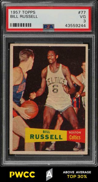 1957 Topps Basketball Bill Russell Sp Rookie Rc 77 Psa 3 Vg (pwcc - A)