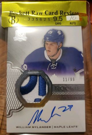 2016 - 17 Ud The Cup Nylander Patch/auto Rc /99 Bgs 9.  5 Gem
