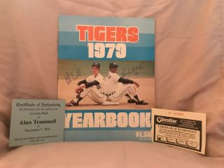 Detroit Tigers Alan Trammell & Lou Whitaker Signed 1979 Yearbook.