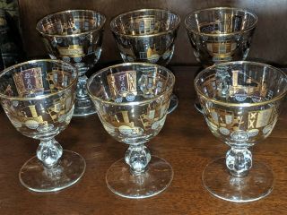 6 Libbey B&o Railroad Cocktail Martini Sherry Cordial Glass,  3 ¾”t,  2 7/8”d