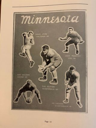 1939 IOWA vs MINNESOTA football program/NILE KINNICK HEISMAN LEGEND - in 3