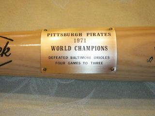 Pittsburgh Pirates 1971 World Series Champions Commemorative Team Baseball Bat