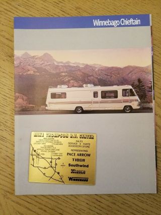 Vtg 1985 Winnebago Chieftain Rv Motorhome Sales Brochure 22rc 23rg 26rh 33ru 31r