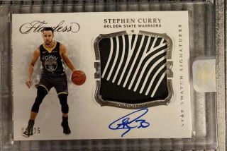 Stephen Curry 2018 - 19 Flawless Star Swatch Jumbo Patch Auto /25 Warriors