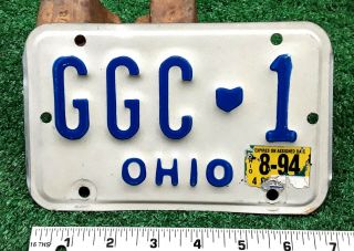 Ohio - 1994 Vanity Motorcycle License Plate - Overall