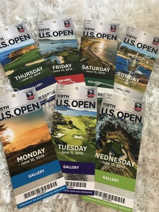 Gary Woodland 2019 Us Open Golf Tickets Pga Tour Usga Rare
