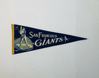 Vintage 1960s San Francisco Giants Pennant Mlb Baseball Nm/m