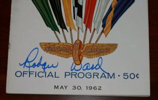 1962 Indianapolis 500 Official Program Autographed By Race Winner Roger Ward