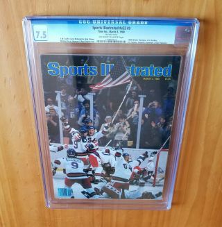 Sports Illustrated 1980 Olympic Hockey And Soy Newsstand Cgc 7.  5 Where Were You?