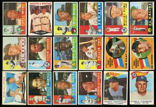 1960 Topps Mid - Hi Grade COMPLETE SET Mantle Clemente Maris Yaz McCovey RC (PWCC) 2