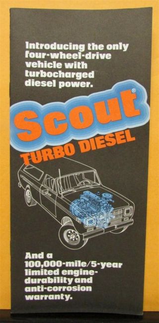 1979 International Ihc Scout Truck Turbo Diesel Sales Brochure & Specifications
