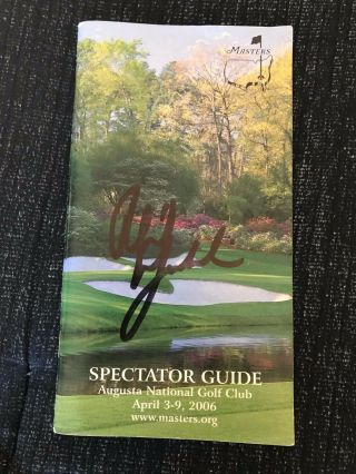 Phil Mickelson Signed 2006 Masters Golf Tournament Spectator Guide Rare