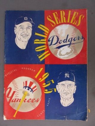 1955 World Series Program Brooklyn Dodgers Vs Ny Yankees