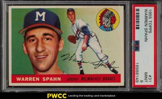 1955 Topps Warren Spahn 31 Psa 9 (pwcc)