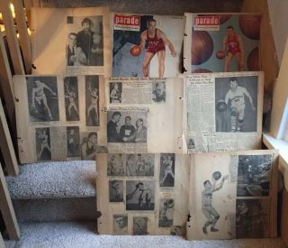 Wisconsin Badgers 1940s 1950s Basketball Football Scrapbook Newspaper Clippings