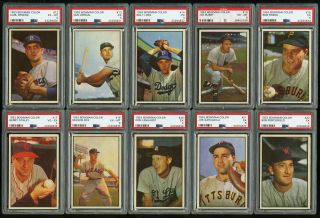 1953 Bowman Color Mid - Grade COMPLETE SET Ford Berra Musial Mantle PSA 6 (PWCC) 2