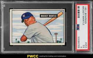 1951 Bowman Mickey Mantle Rookie Rc 253 Psa 5 Ex (pwcc)