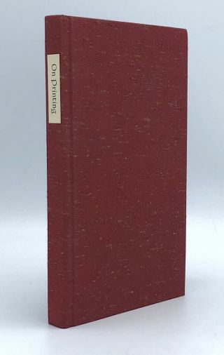William Everson / On Printing First Edition 1992