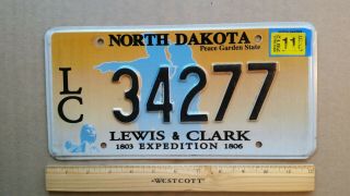 License Plate,  North Dakota,  Lewis & Clark Expedition,  34277