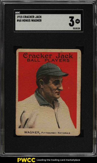 1915 Cracker Jack Honus Wagner 68 Sgc 3 Vg (pwcc)