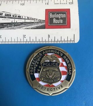 Amtrak Police Detective Collectible Challenge Coin • RR Railroad Train Railfan 3