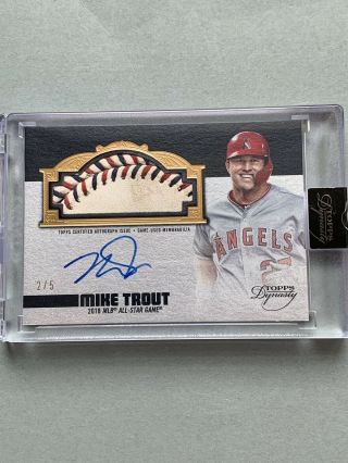 2019 Topps Dynasty Mike Trout Auto Game Ball 2/5