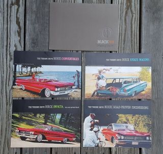 1960 Buick Car Sales Brochures Portfolio Invicta Convertibles Wagons W/envelope