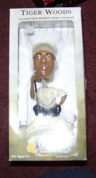 Tiger Woods 2003 Upper Deck Premium Playmakers Bobblehead White Rare Chase Nib