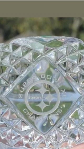 Pittsburgh Steelers Bowl Xl Champions Waterford Crystal Football Le