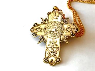 Golden Dawn Rose Cross Lamen Talisman Solid Brass Rosicrucian Occult Magick
