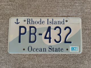 Rhode Island Wave License Plate - Pb - 432