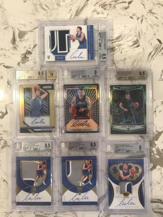 2018 - 19 National Treasures LUKA DONCIC RPA ROOKIE PATCH AUTO 36/49 BGS 8.  5/10  2
