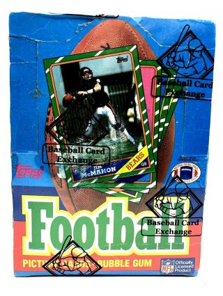 1986 Topps Football Wax Box Bbce Wrapped (jerry Rice,  Steve Young Rc)