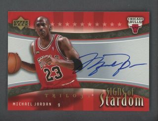 2005 - 06 Upper Deck Signs Of Stardom Michael Jordan Bulls Hof Auto Sp