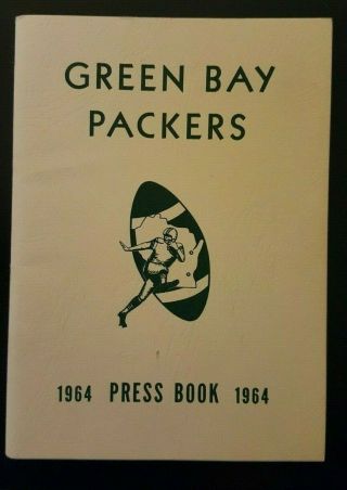 Vintage 1964 Green Bay Packers Media Guide Press Book.  Vince Lombardi.