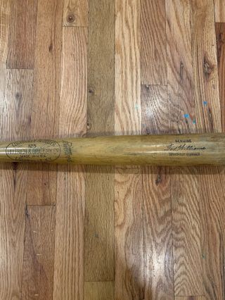 1960’s Ted Williams H&b 125 35” Bat Cracked Repaired Nails Louisville Slugger
