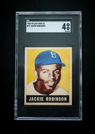 Jackie Robinson 1948 Leaf Rookie Rc Sgc 4 Centered Vintage Hof Eye Appeal