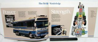 1986 Blue Bird Wanderlodge Motor Home RV Camper Dealer Sales Brochure Features 2
