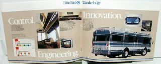 1986 Blue Bird Wanderlodge Motor Home RV Camper Dealer Sales Brochure Features 3