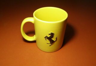 Ferrari Coffee Tea Mug Cup Ferrari Store Exclusive Yellow W/ Raised Logo