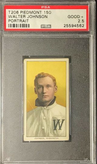 1910 T206 Walter Johnson Portrait Psa 2.  5 Centered