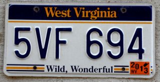 2013 West Virginia Wild,  Wonderful License Plate