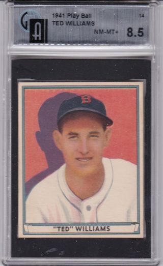 1941 Play Ball Ted Williams 14 Gai 8.  5 - Compare To Any Other Graded Cards Seen