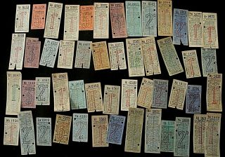 Bus Tickets: London Passenger Transport Board,  50 Different Punch Types,  1930 