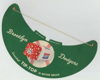 1955 Brooklyn Dodgers / Tip Top Bread Advertising Paper Visor