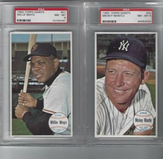 1964 Topps Giants Complete Set All Graded Psa 8 No Qaulifiers