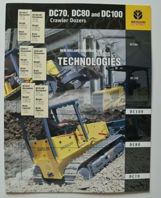 Holland Crawler Dozers Dc70 Dc80 Dc100 2001 Dealer Brochure - English - Usa